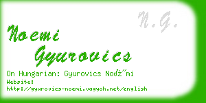 noemi gyurovics business card